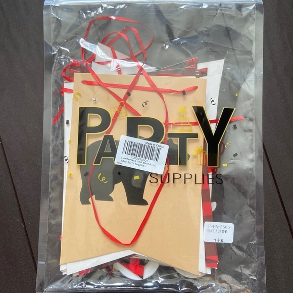 Birthday Decorations lumber Jack theme 2 birthday banners - Picture 3 of 4